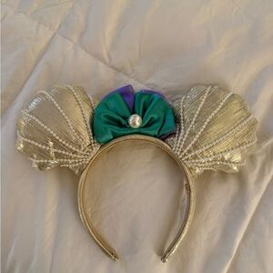 Disney Parks X BaubleBar Ariel The Little Mermaid Seashell Pearl Ear Headband